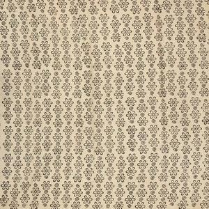 Taupe Woven Jaipur Cotton Saree With Black Printed Floral Motifs