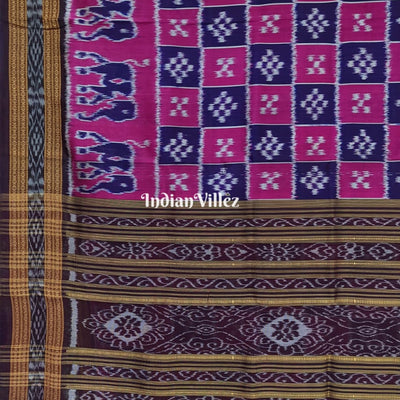 Pink Body Pasapali Khandua Silk Saree