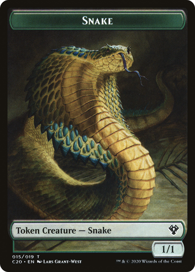 Beast Token (10) // Snake Token (15) [IKO/C20 Set Symbol] [Commander 2020 Tokens] [Non-Foil]