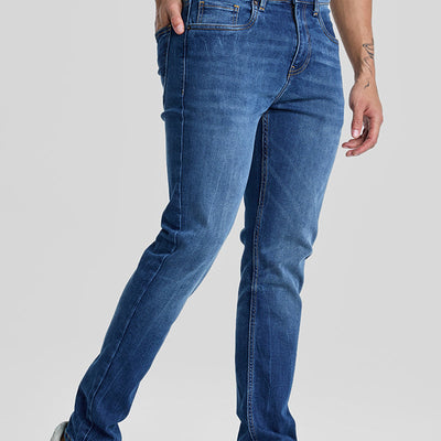 Blue Tapered Fit Jeans