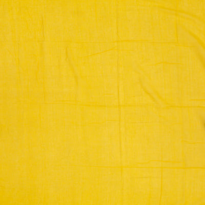 Yellow Handloom Bengal Cotton Saree With Star Buttas