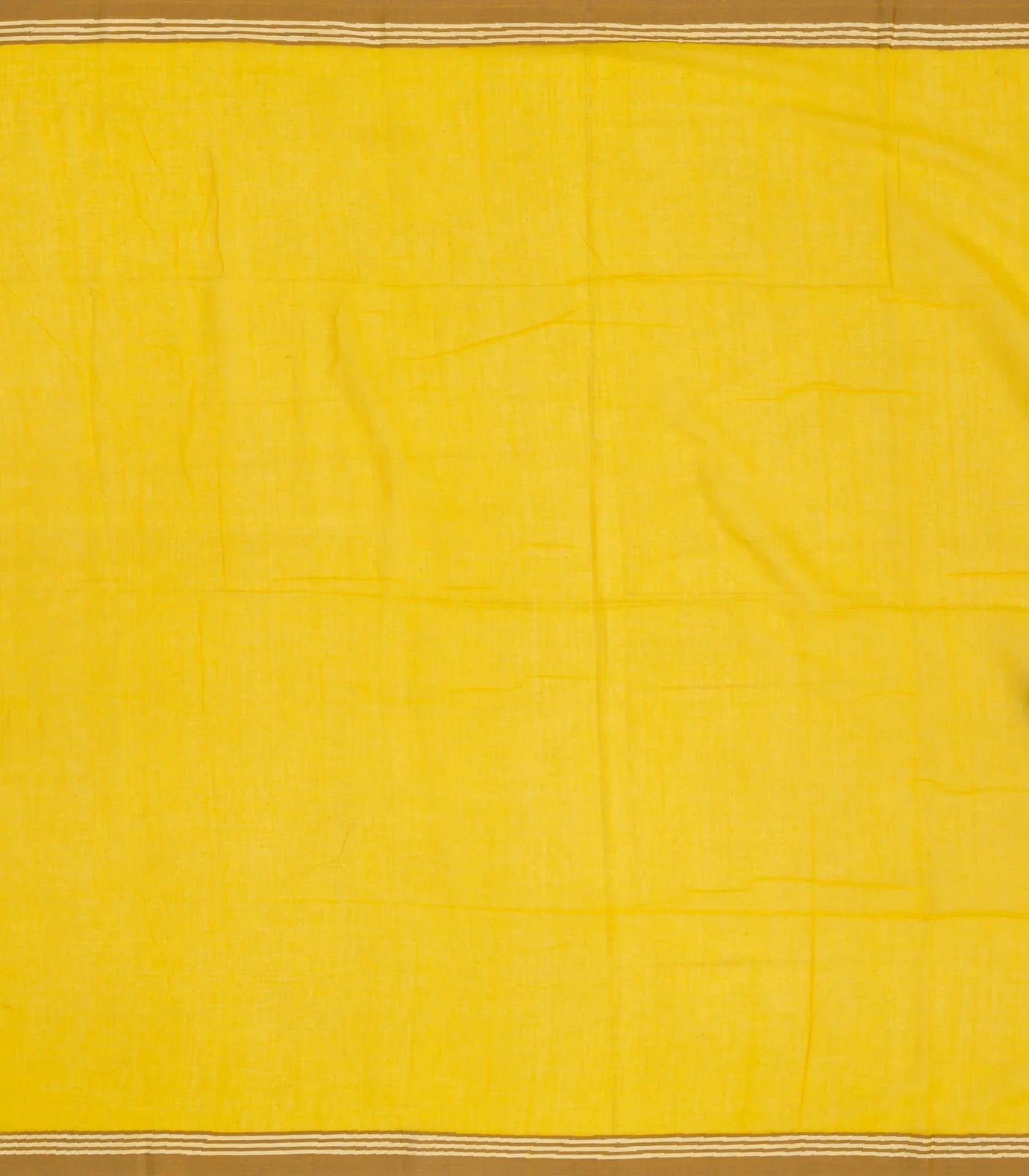 Yellow Handloom Bengal Cotton Saree With Star Buttas