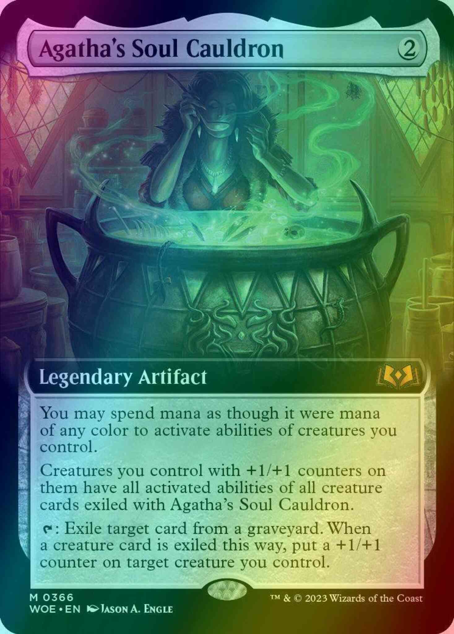 Agatha's Soul Cauldron [366] [Extended Art] [Wilds of Eldraine] [Foil]