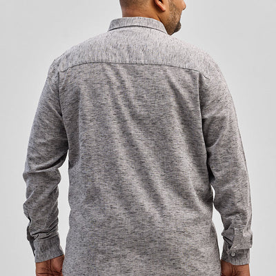 Black Linen Blend Shirt