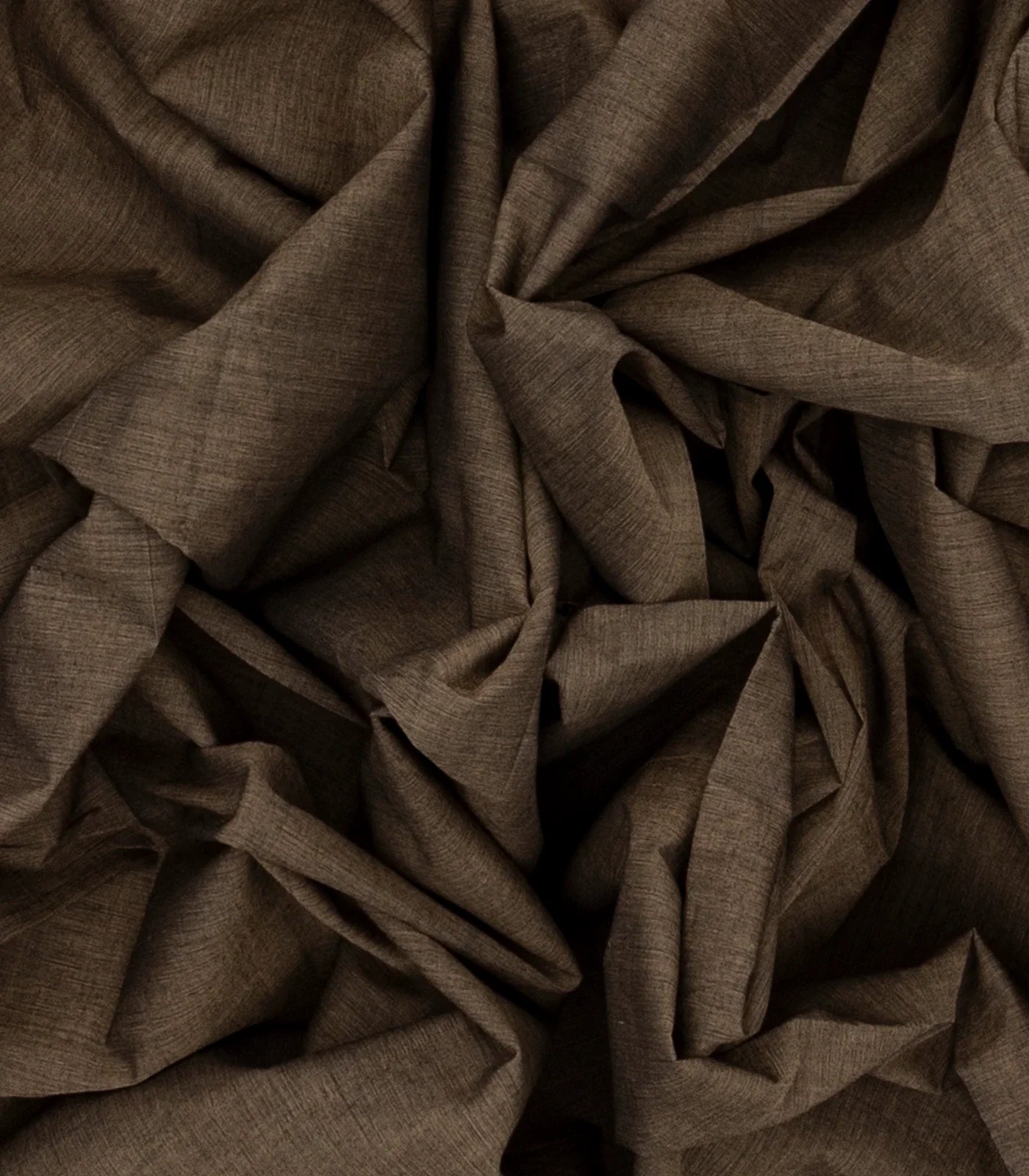 Dark Grey Handloom Mangalagiri Cotton Saree With Contrast Border