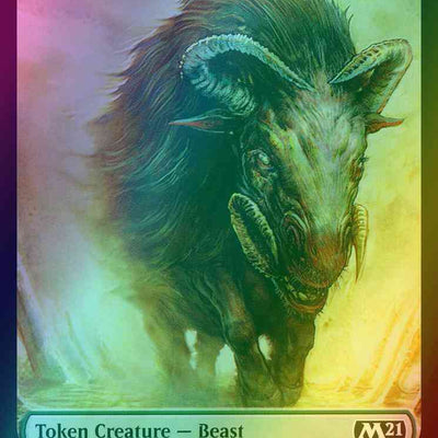 Beast Token (10) // Treasure Token (15) [Core Set 2021 Tokens] [Foil]