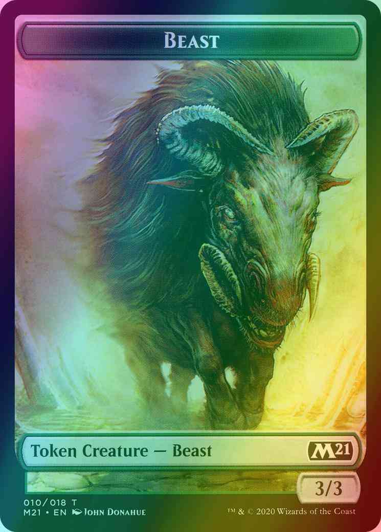 Beast Token (10) // Treasure Token (15) [Core Set 2021 Tokens] [Foil]