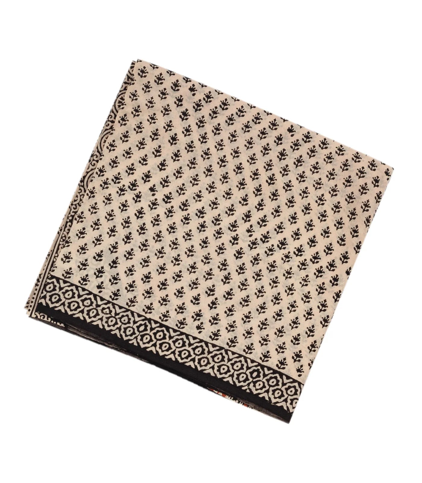 Cream Woven Jaipur Cotton Saree Printed And Floral Motifs