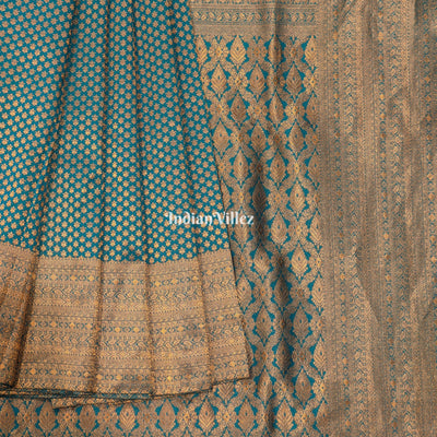 Peacock Green Kanjivaram Silk Saree