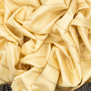 Cream Handloom Kora Silk Saree With Beldari Stripes & Black Border