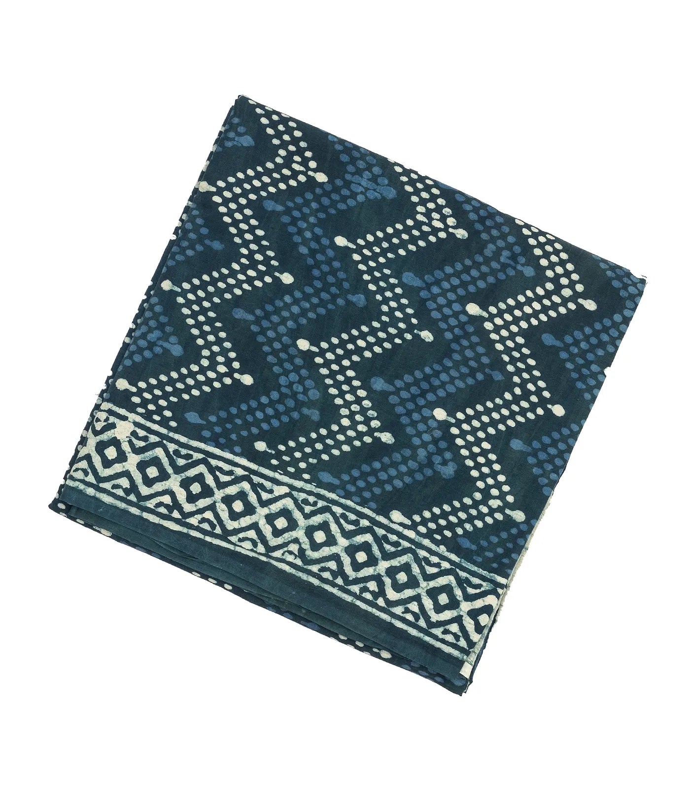 Navy Blue Woven Jaipur Cotton Saree Printed With Floral  Motifs