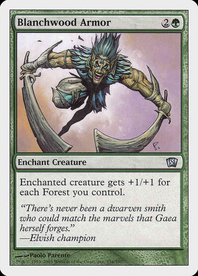 Blanchwood Armor [234] [Eighth Edition] [Non-Foil]