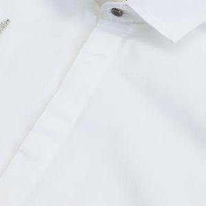 White Embellished Slim Fit Shirt