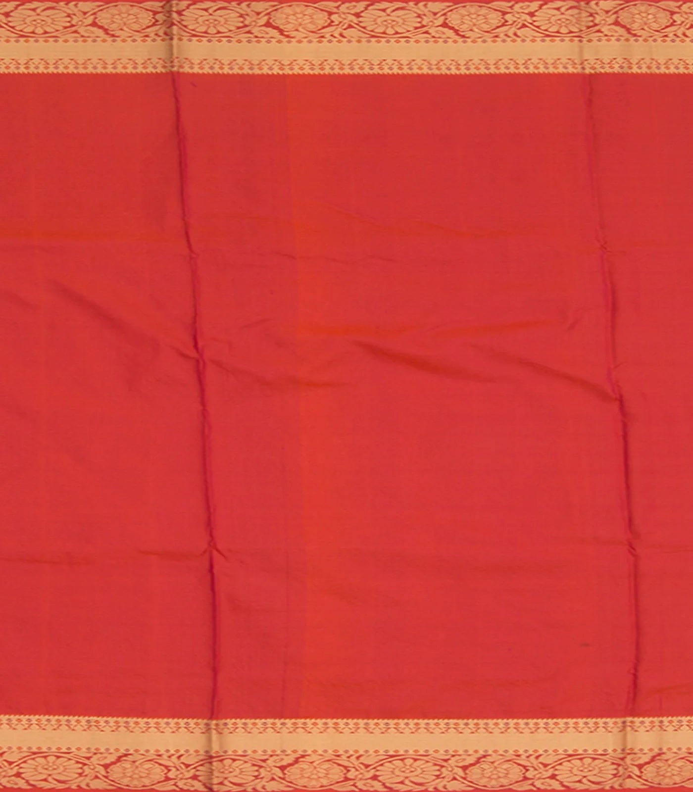 Pink Handwoven Soft Silk Saree With Mango And Vine Motifs In Contrast Rust Border & Pallu-Pink