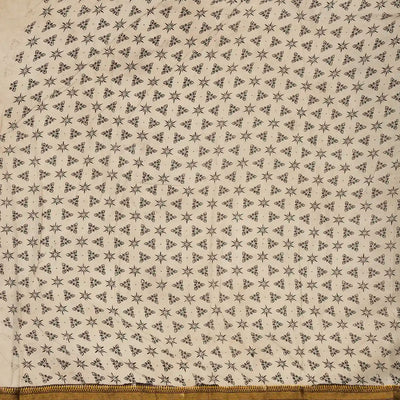 Black Handloom Kalamkari Cotton Saree With Printed Annam Motifs