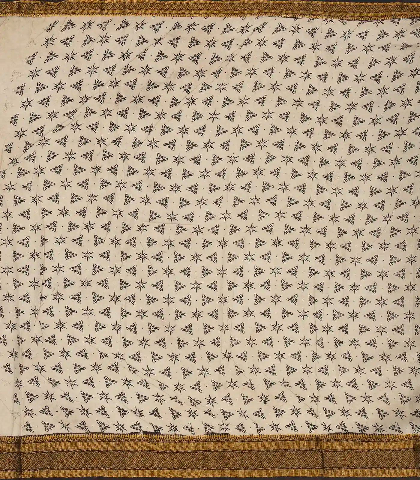 Black Handloom Kalamkari Cotton Saree With Printed Annam Motifs