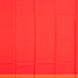 Red Handloom Kanchipuram Silk Saree With Diamond Buttas