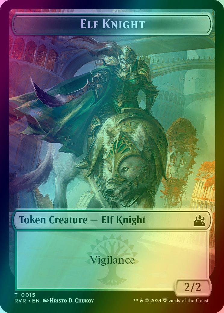 Angel Token (02) // Elf Knight Token (15) [Ravnica Remastered: Tokens] [Foil]