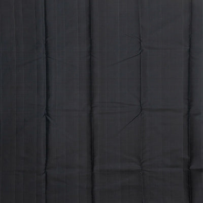 Dark Peach Handloom Kanchipuram Silk Saree With Checks