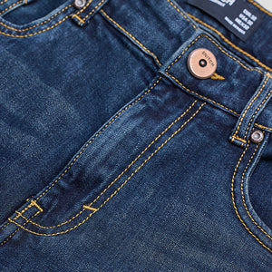 Navy Distressed Slim Fit Jeans