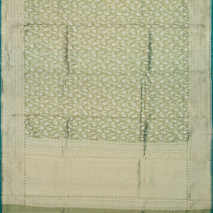 Aquamarine Banarasi Tissue Silk Saree With Mango Vine Motifs