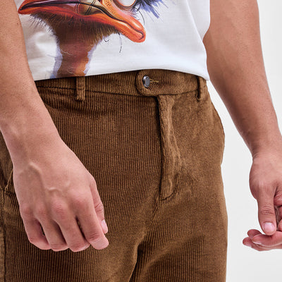 Brown Corduroy Slim Fit Trousers