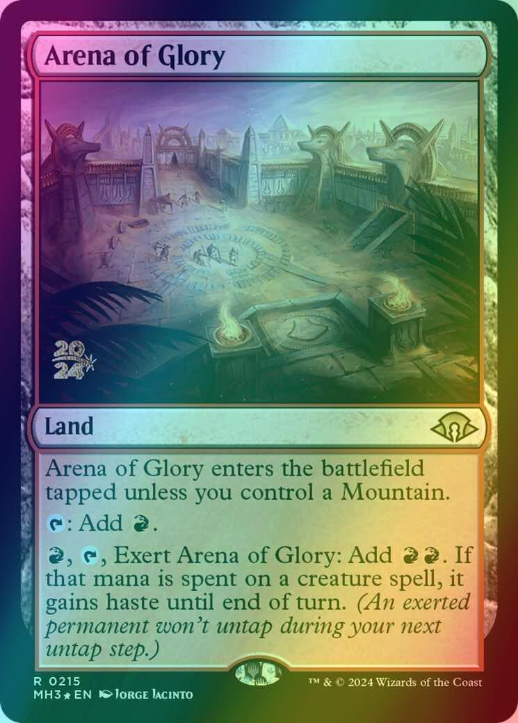 Arena of Glory [215s] [Prerelease] [Modern Horizons 3: Promos] [Foil]
