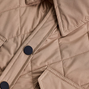 Beige Double Pocket Relaxed Fit Jacket