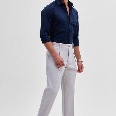 Dark Blue Stretchable Slim Fit Shirt