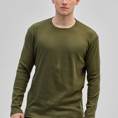 Olive Textured Sweatshirt