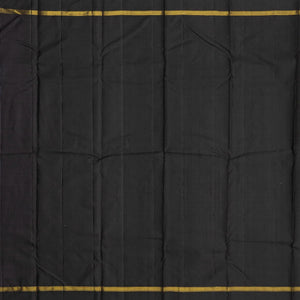 Rust Handloom Kanchipuram Korvai Silk Saree With Checks & Buttas