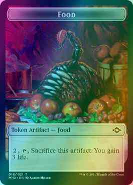 Bird Token (01) // Food Token (18) [Modern Horizons 2 Tokens] [Foil]