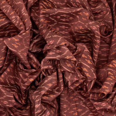 Dusty Pink Handwoven Orissa Cotton Saree With Tie & Dye Floral Motifs