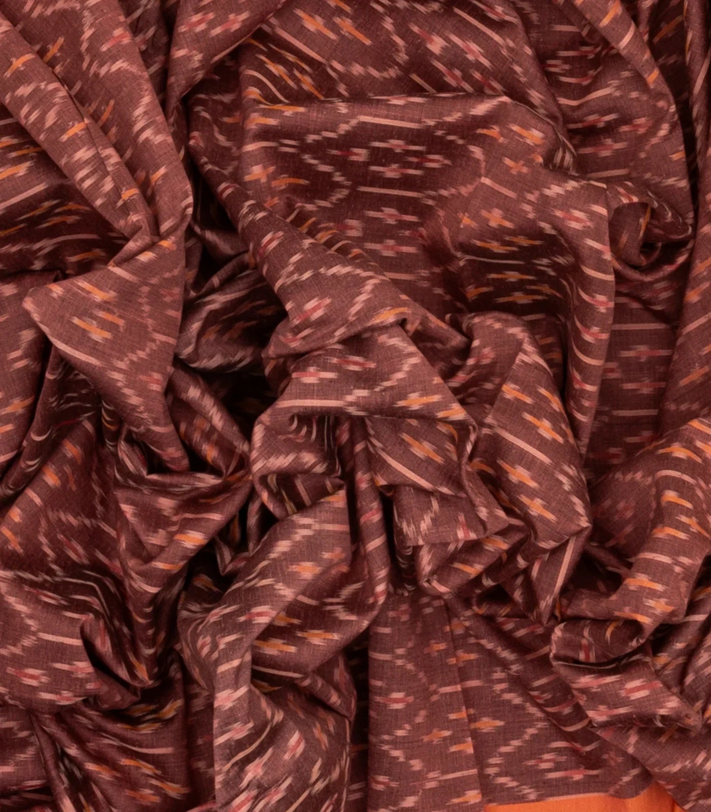 Dusty Pink Handwoven Orissa Cotton Saree With Tie & Dye Floral Motifs