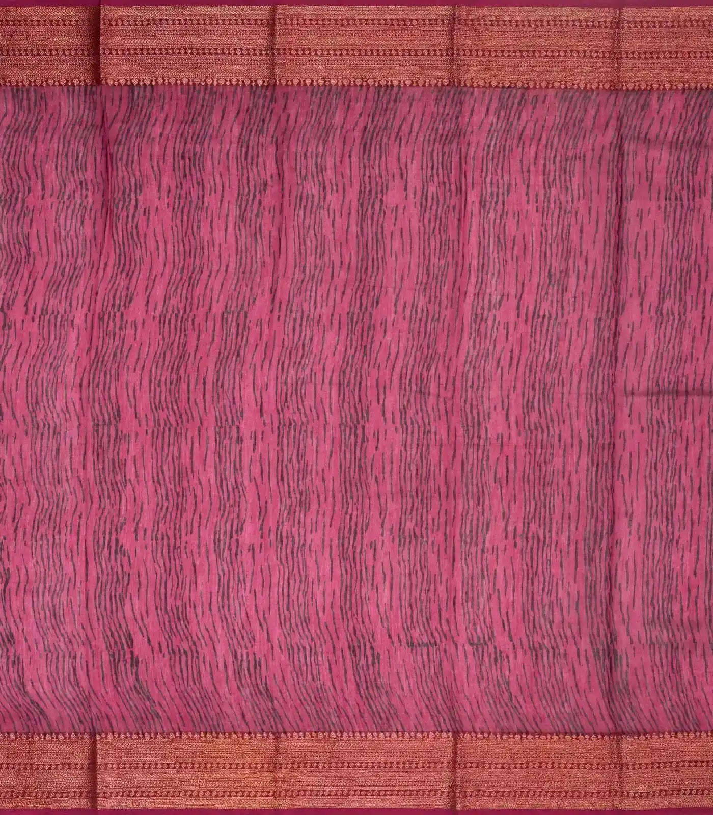 Maroon Woven Chanderi Cotton Saree With Printed Motifs