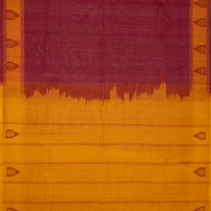 Crimson Handloom Rasipuram Cotton Saree With Contrast Border