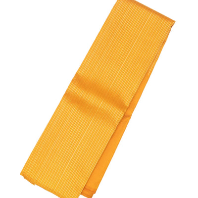 Mustard Handloom Kanchipuram Silk Saree With Zari Stripes