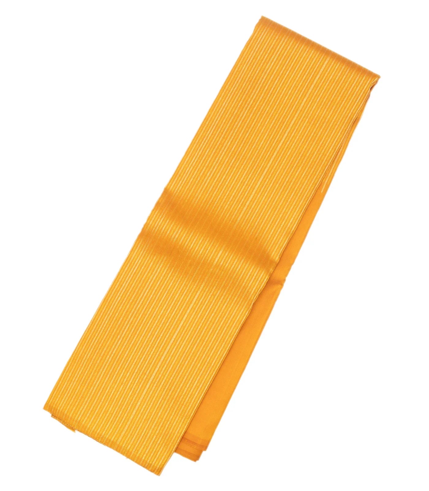 Mustard Handloom Kanchipuram Silk Saree With Zari Stripes