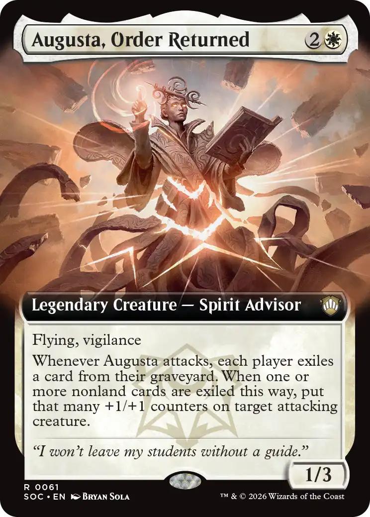 Augusta, Order Returned [61] [Extended Art] [Secrets of Strixhaven: Commander] [Non-Foil]