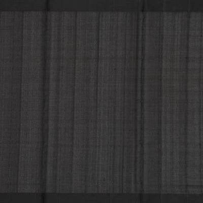 Hot Pink Handloom Kora Silk Saree With Beldari Stripes & Black Border