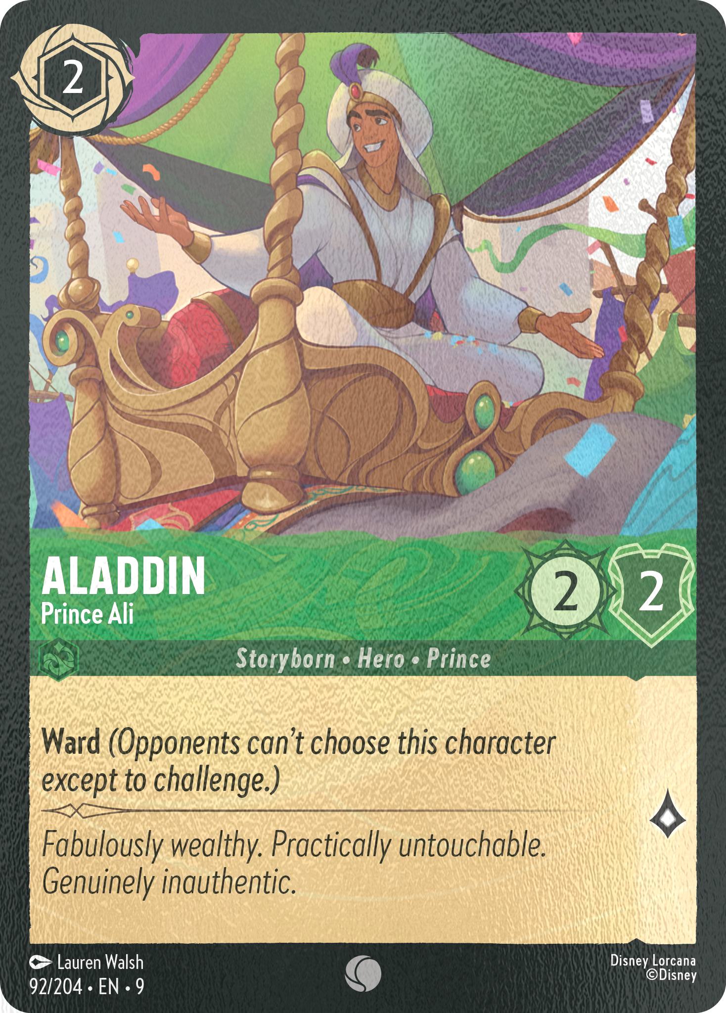 Aladdin - Prince Ali - 92/204 [Fabled] [Cold Foil]