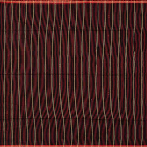 Black Handloom Bengal Cotton Saree With Diamond Motifs