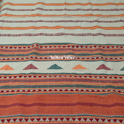 White Dongaria Handloom Shawl