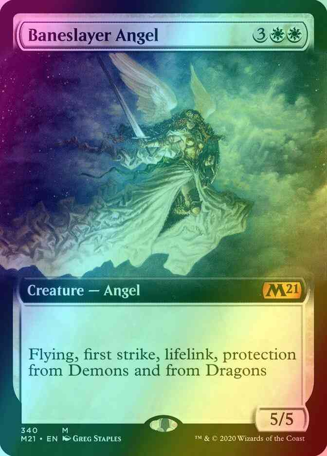 Baneslayer Angel [340] [Extended Art] [Core Set 2021] [Foil]