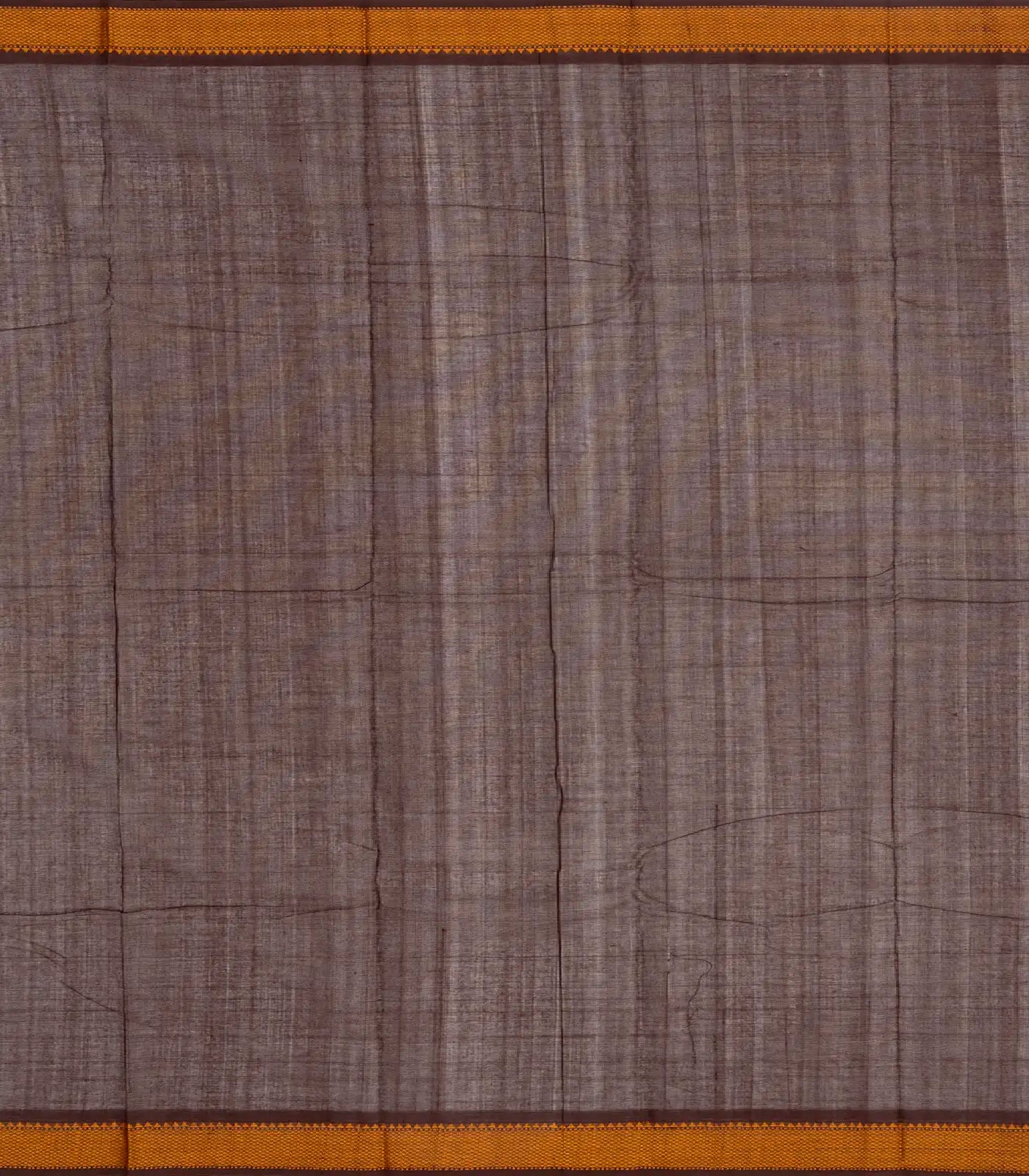 Dark Brown Handloom Kanchi Cotton Saree With Raindrop Buttas