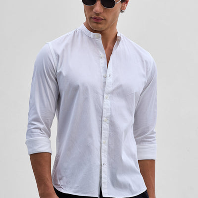 White Mandarin Shirt