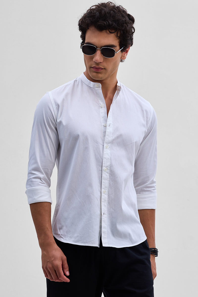 White Mandarin Shirt
