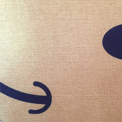 Jute Cushion Cover Digital Print Golden Smiley