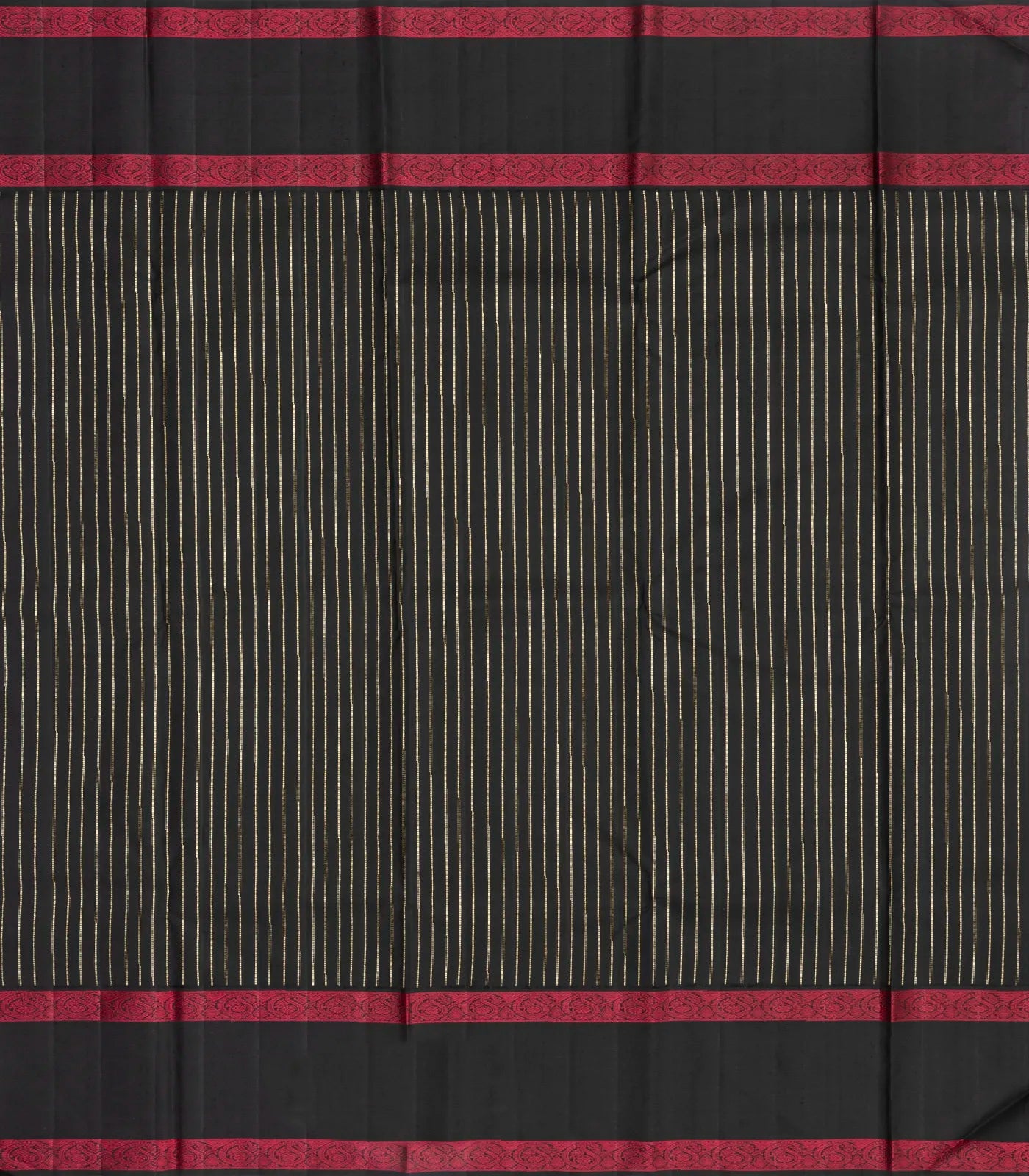 Mustard Handloom Kanchipuram Korvai Silk Saree With Mango Buttas