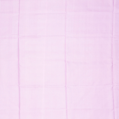 Lavender Handloom Uppada Silk Saree With Floral Buttas & Taupe Pallu